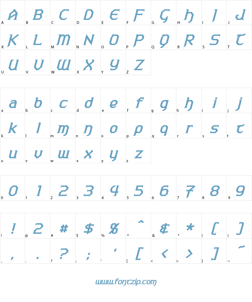 Warlords Font Character